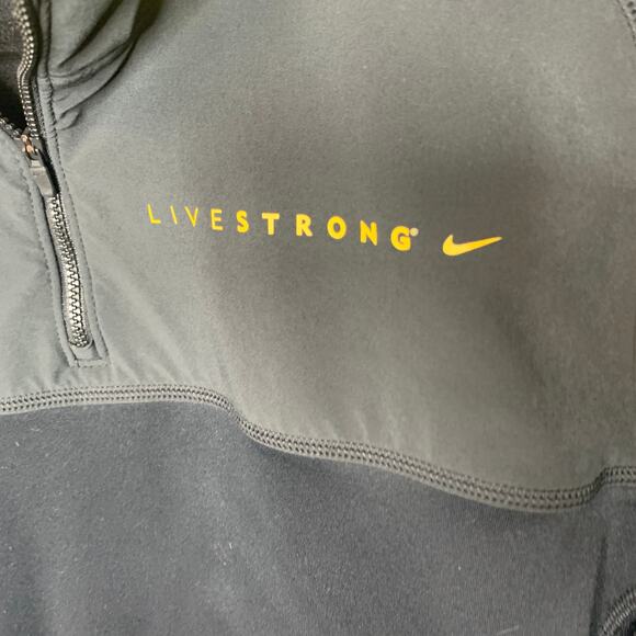 Nike Livestrong Therma- Fit Black 1/4 Zip Jacket Fitted - Picture 6 of 6